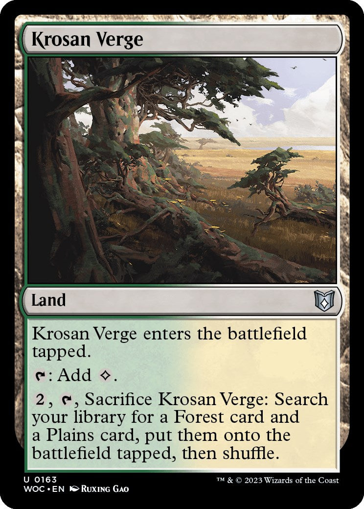 Krosan Verge [Wilds of Eldraine Commander] | Game Grid - Logan