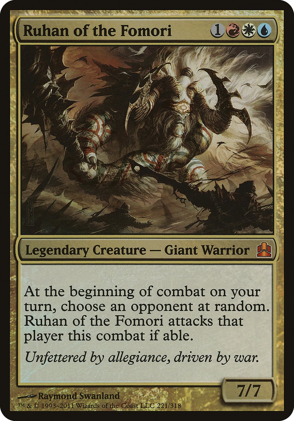 Ruhan of the Fomori (Oversized) [Commander 2011 Oversized] | Game Grid - Logan