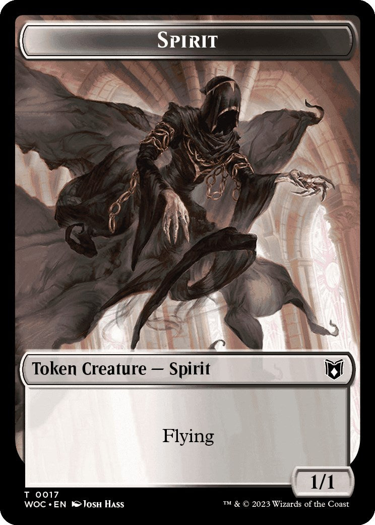 Spirit // Saproling Double-Sided Token [Wilds of Eldraine Commander Tokens] | Game Grid - Logan