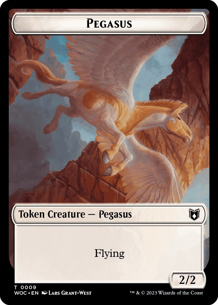 Pegasus // Saproling Double-Sided Token [Wilds of Eldraine Commander Tokens] | Game Grid - Logan