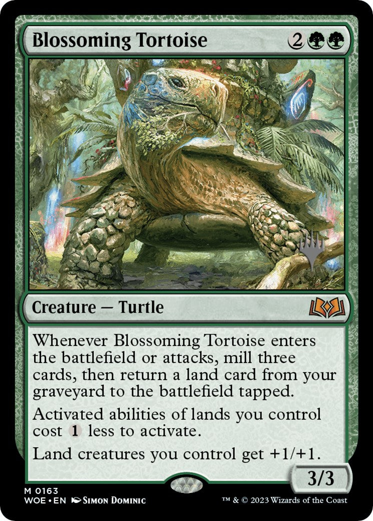 Blossoming Tortoise (Promo Pack) [Wilds of Eldraine Promos] | Game Grid - Logan