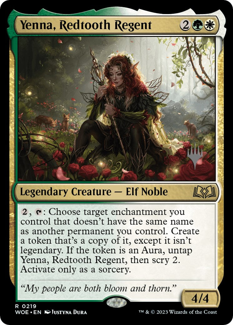 Yenna, Redtooth Regent (Promo Pack) [Wilds of Eldraine Promos] | Game Grid - Logan