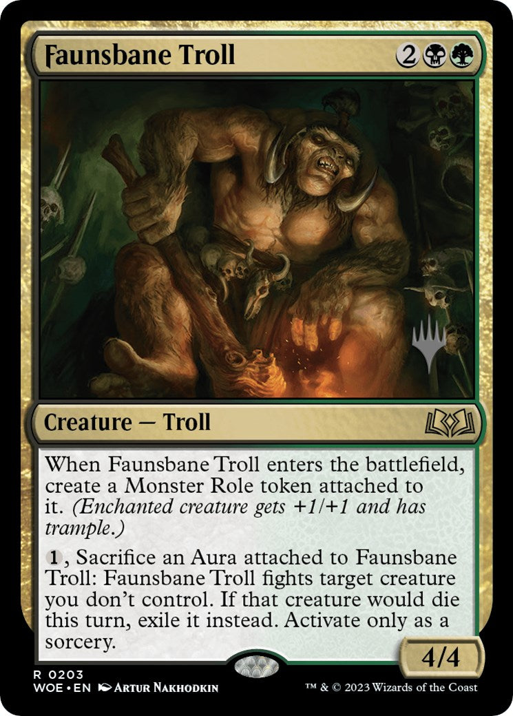 Faunsbane Troll (Promo Pack) [Wilds of Eldraine Promos] | Game Grid - Logan