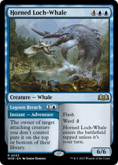 Horned Loch-Whale // Lagoon Breach (Promo Pack) [Wilds of Eldraine Promos] | Game Grid - Logan