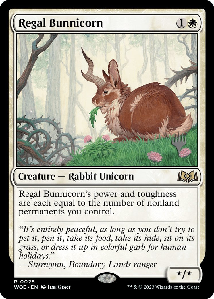 Regal Bunnicorn (Promo Pack) [Wilds of Eldraine Promos] | Game Grid - Logan