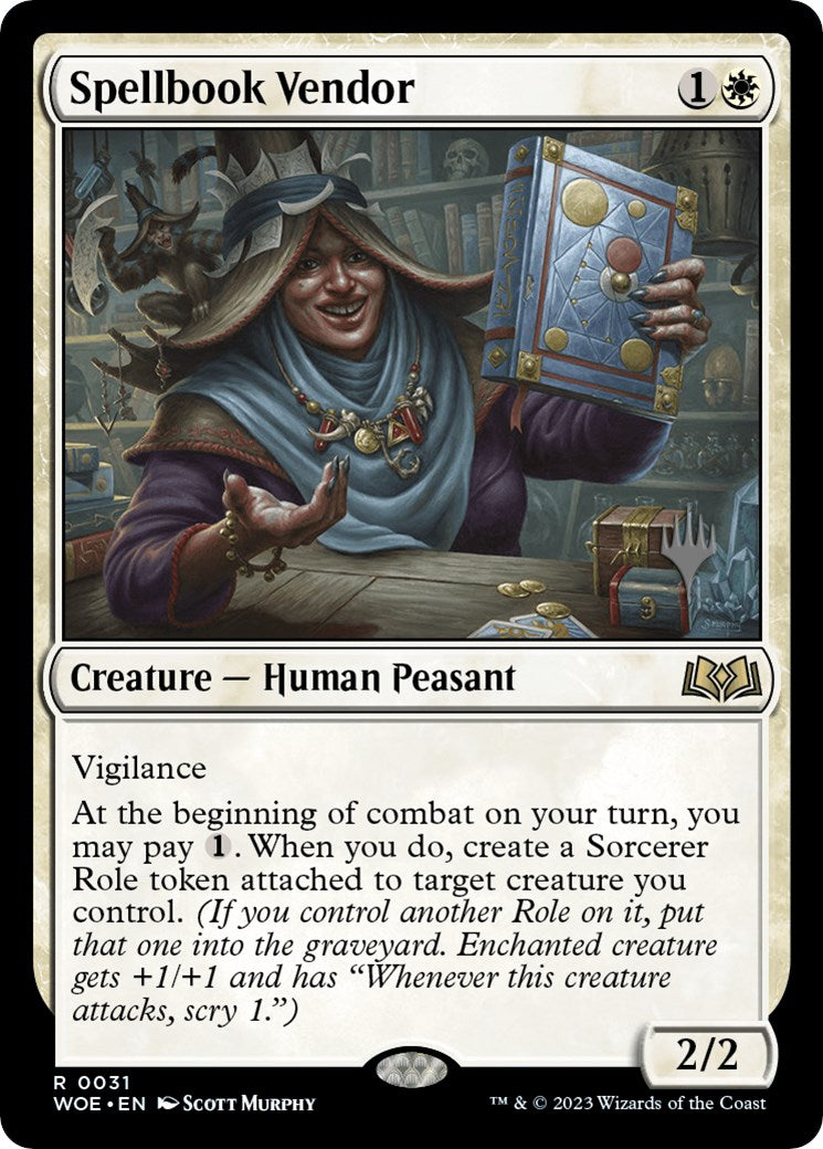 Spellbook Vendor (Promo Pack) [Wilds of Eldraine Promos] | Game Grid - Logan