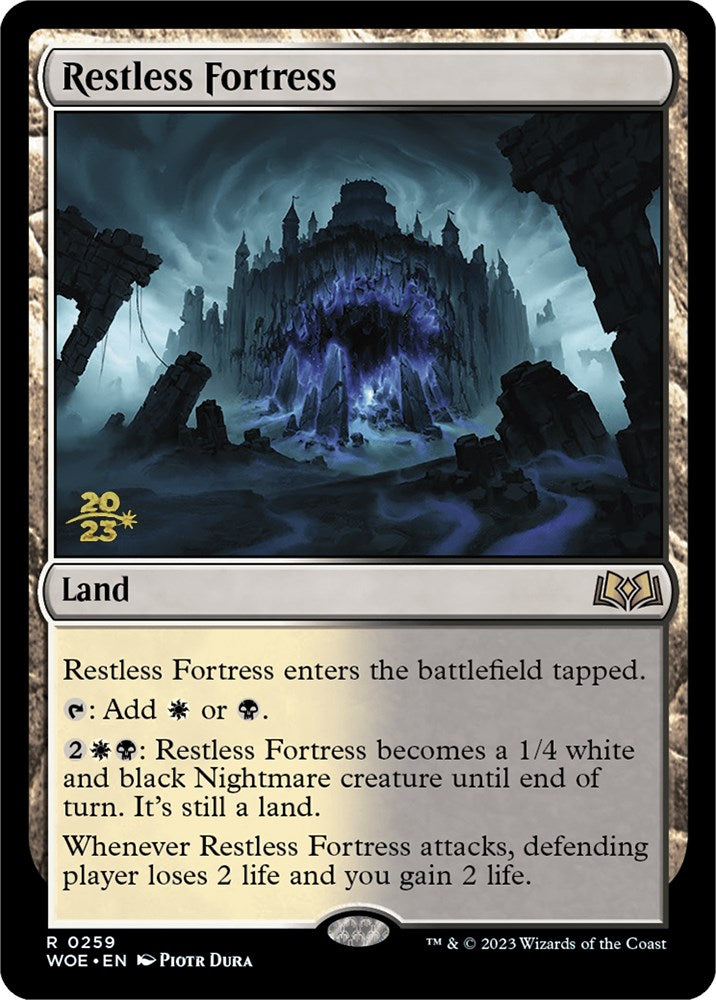 Restless Fortress [Wilds of Eldraine Prerelease Promos] | Game Grid - Logan