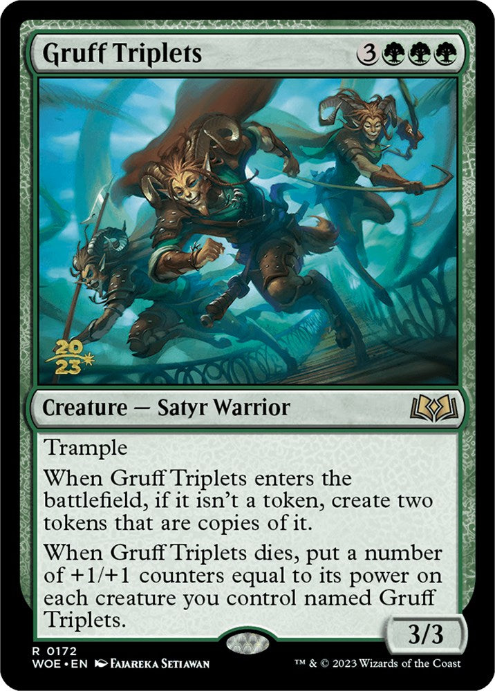 Gruff Triplets [Wilds of Eldraine Prerelease Promos] | Game Grid - Logan