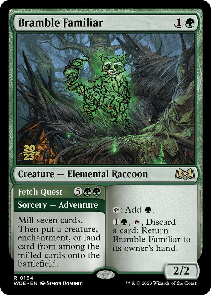 Bramble Familiar // Fetch Quest [Wilds of Eldraine Prerelease Promos] | Game Grid - Logan