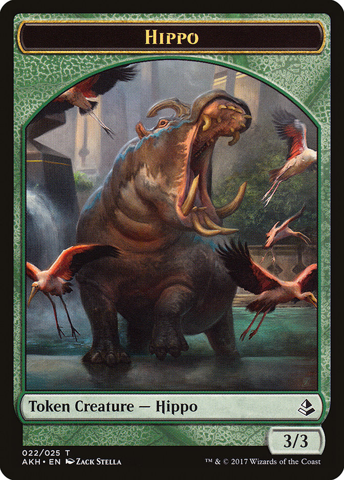 Hippo Token [Amonkhet Tokens] | Game Grid - Logan