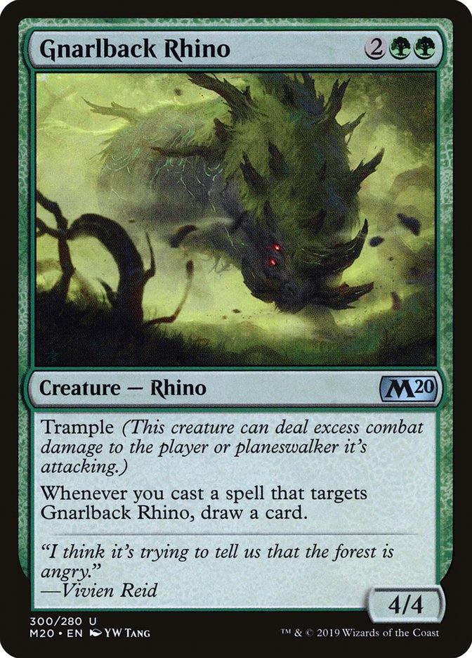 Gnarlback Rhino [Core Set 2020] | Game Grid - Logan