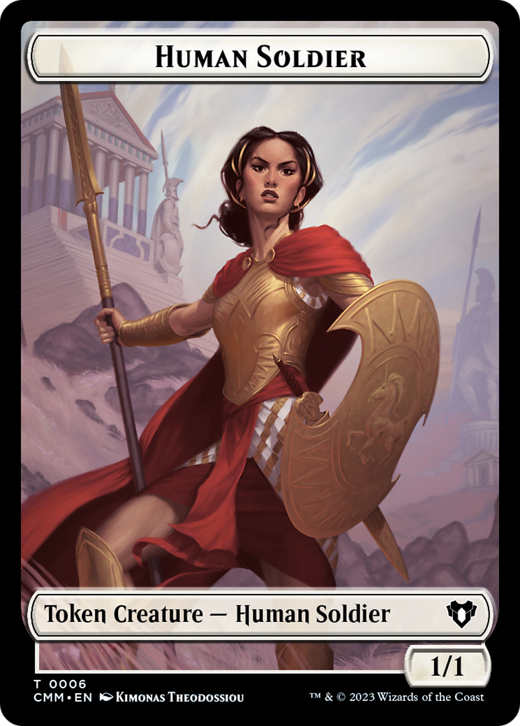Human Soldier // Knight Double-Sided Token [Commander Masters Tokens] | Game Grid - Logan