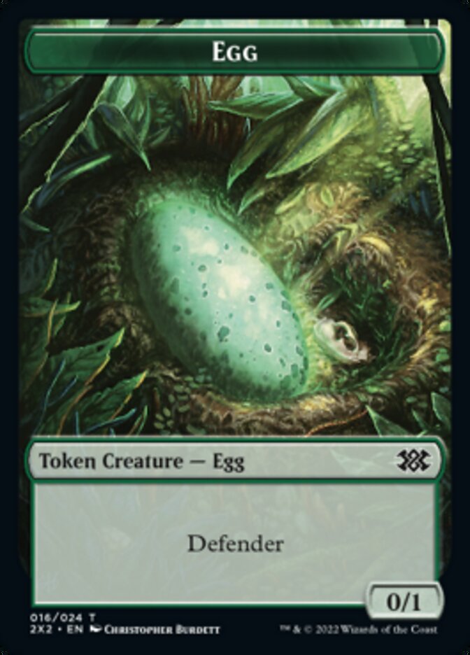 Egg // Knight Double-Sided Token [Double Masters 2022 Tokens] | Game Grid - Logan