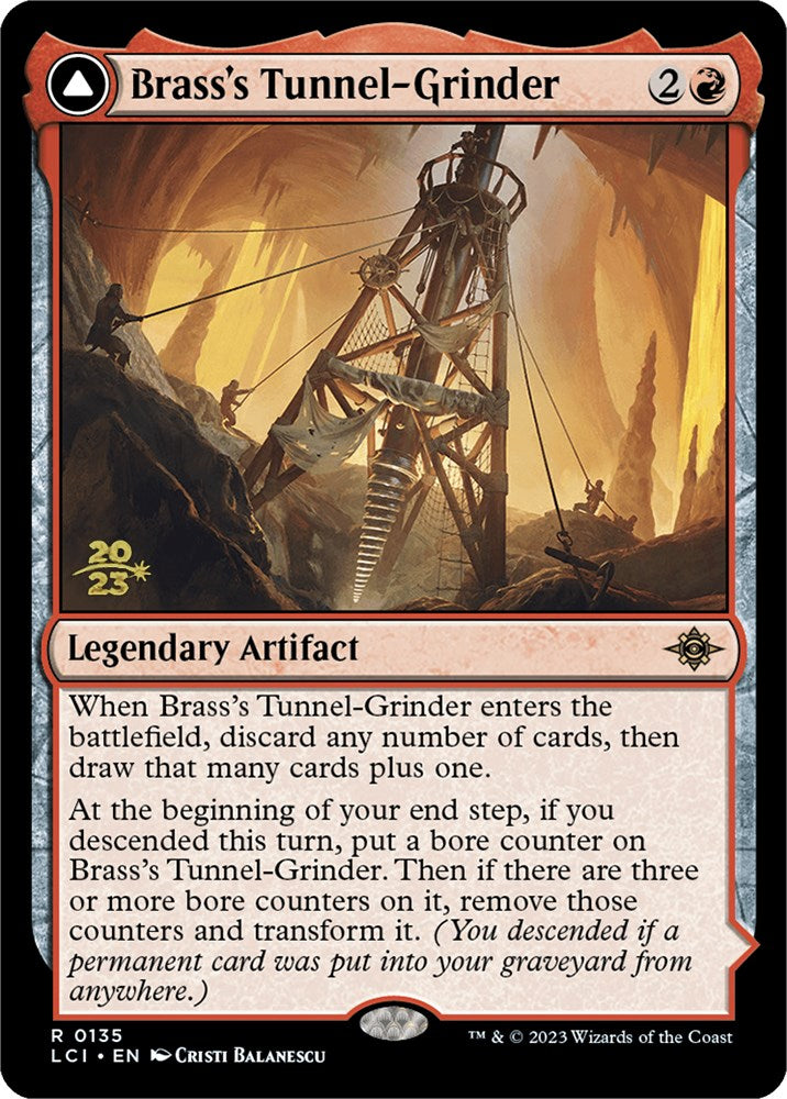 Brass's Tunnel-Grinder // Tecutlan, the Searing Rift [The Lost Caverns of Ixalan Prerelease Cards] | Game Grid - Logan