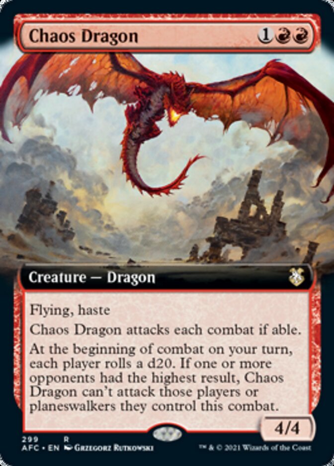 Chaos Dragon (Extended Art) [Dungeons & Dragons: Adventures in the Forgotten Realms Commander] | Game Grid - Logan