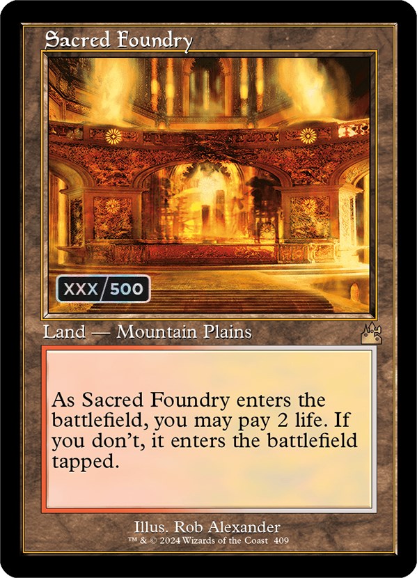 Sacred Foundry (Retro) (Serialized) [Ravnica Remastered] | Game Grid - Logan
