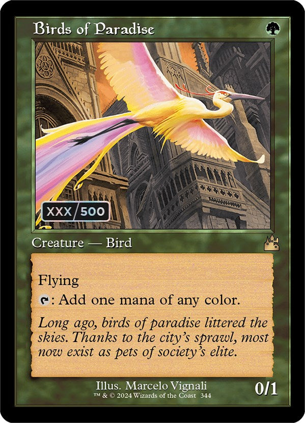 Birds of Paradise (Retro) (Serialized) [Ravnica Remastered] | Game Grid - Logan