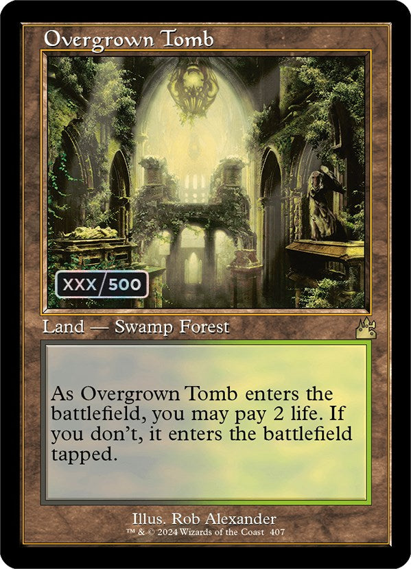 Overgrown Tomb (Retro) (Serialized) [Ravnica Remastered] | Game Grid - Logan