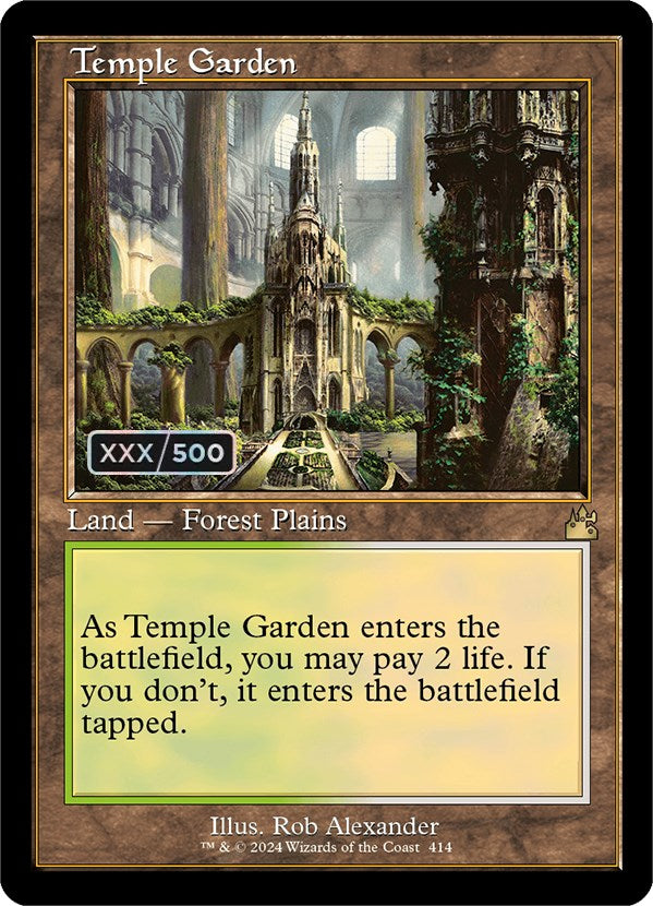 Temple Garden (Retro) (Serialized) [Ravnica Remastered] | Game Grid - Logan