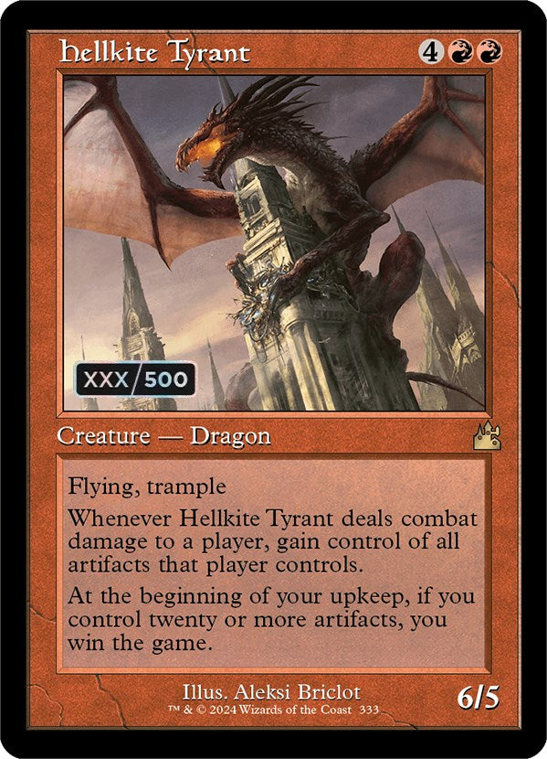 Hellkite Tyrant (Retro) (Serialized) [Ravnica Remastered] | Game Grid - Logan