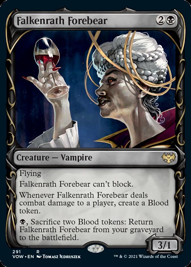 Falkenrath Forebear (Showcase Fang Frame) [Innistrad: Crimson Vow] | Game Grid - Logan