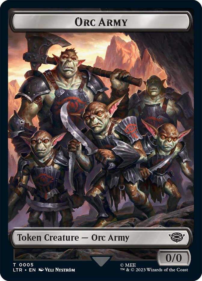 Orc Army Token (05) [The Lord of the Rings: Tales of Middle-Earth Tokens] | Game Grid - Logan