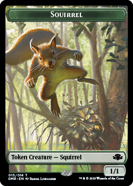 Zombie // Squirrel Double-Sided Token [Dominaria Remastered Tokens] | Game Grid - Logan