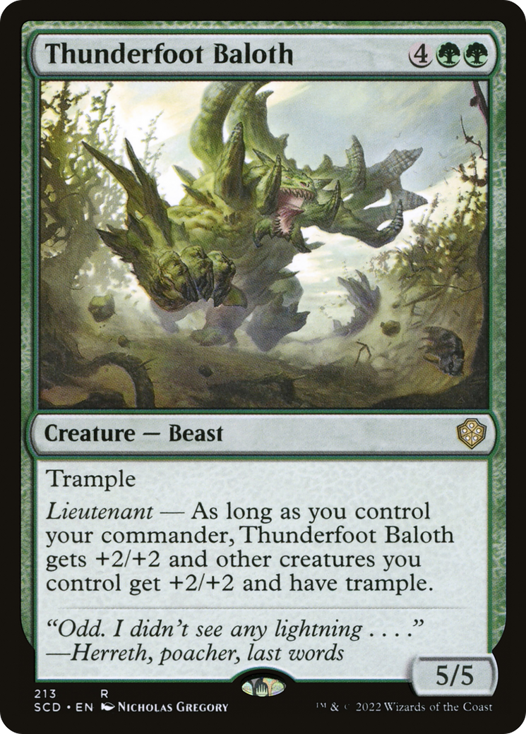 Thunderfoot Baloth [Starter Commander Decks] | Game Grid - Logan