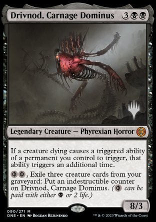Drivnod, Carnage Dominus (Promo Pack) [Phyrexia: All Will Be One Promos] | Game Grid - Logan