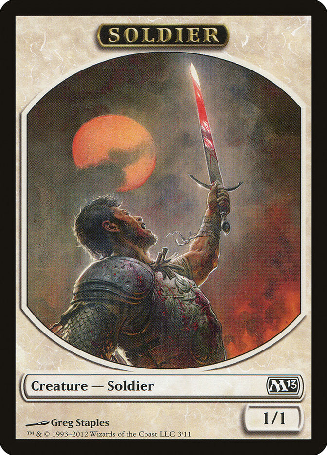 Soldier Token [Magic 2013 Tokens] | Game Grid - Logan