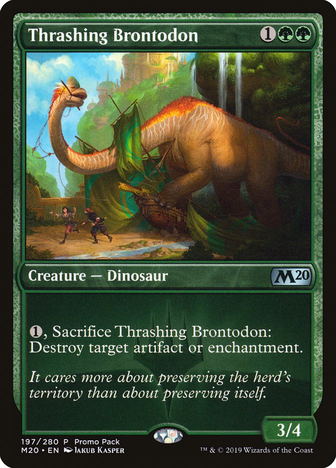 Thrashing Brontodon (Promo Pack) [Core Set 2020 Promos] | Game Grid - Logan