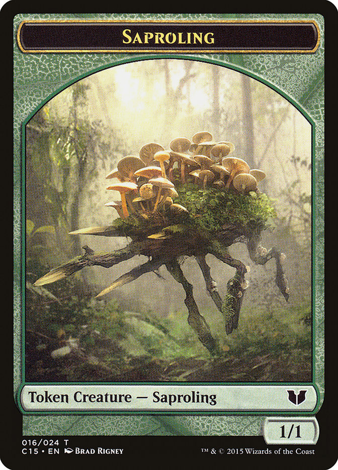 Saproling // Spider Double-Sided Token [Commander 2015 Tokens] | Game Grid - Logan