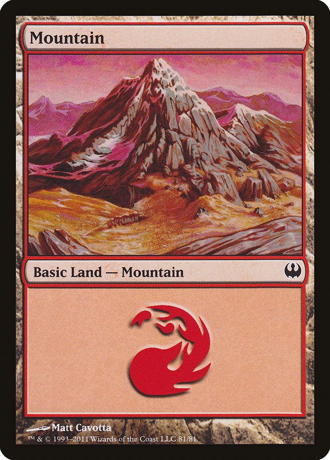 Mountain (81) [Duel Decks: Knights vs. Dragons] | Game Grid - Logan