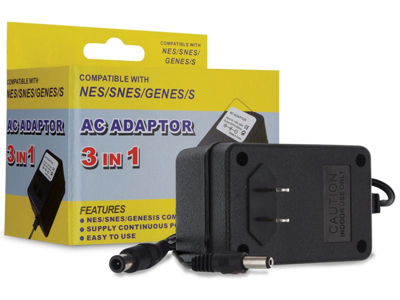 NES/SNES/Genesis 3-in-1 AC Adapter | Game Grid - Logan