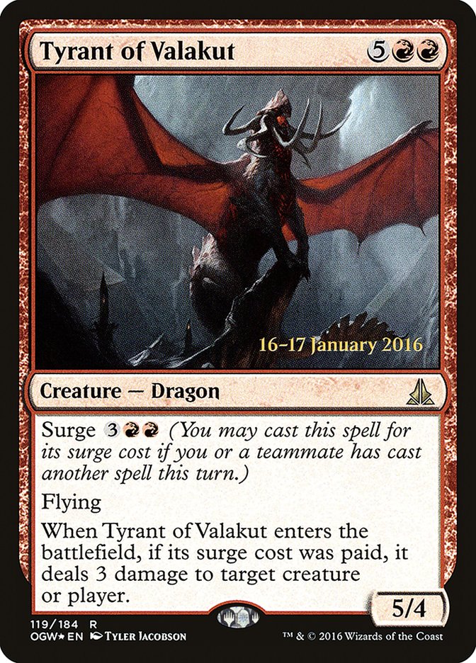 Tyrant of Valakut [Oath of the Gatewatch Prerelease Promos] | Game Grid - Logan