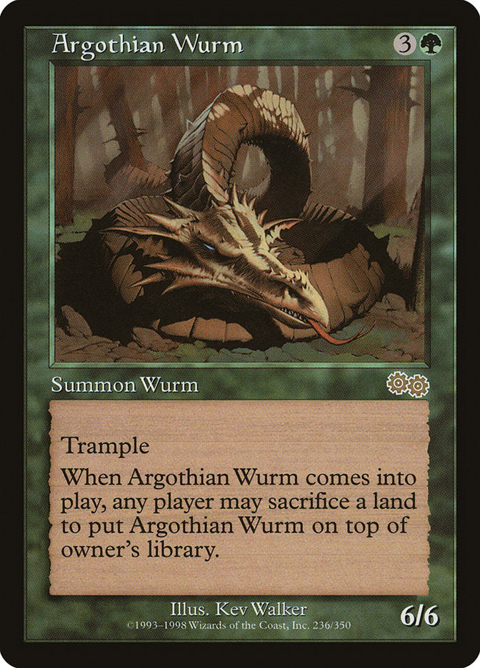 Argothian Wurm [Urza's Saga] | Game Grid - Logan