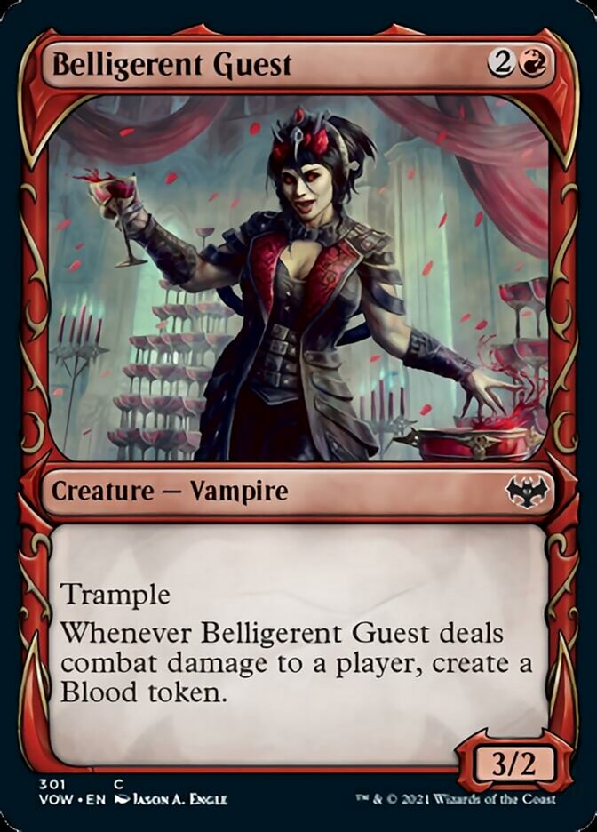 Belligerent Guest (Showcase Fang Frame) [Innistrad: Crimson Vow] | Game Grid - Logan