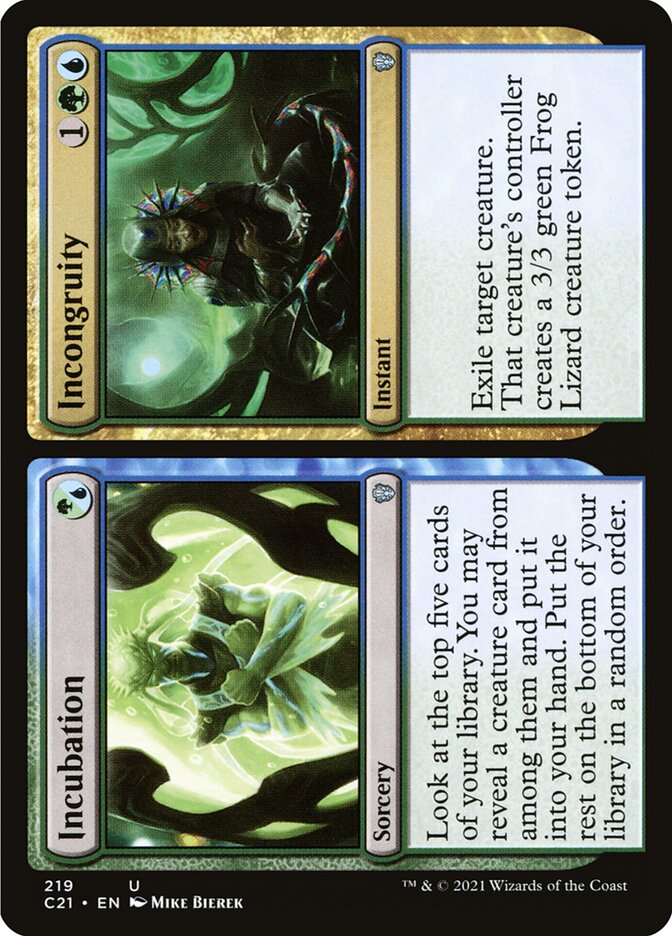 Incubation // Incongruity [Commander 2021] | Game Grid - Logan