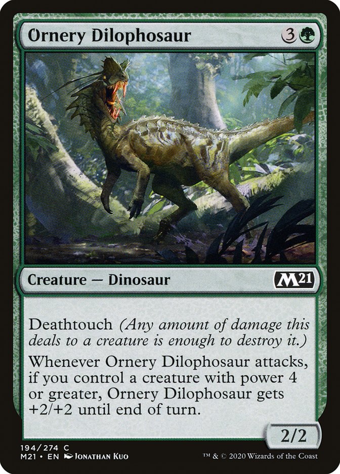 Ornery Dilophosaur [Core Set 2021] | Game Grid - Logan