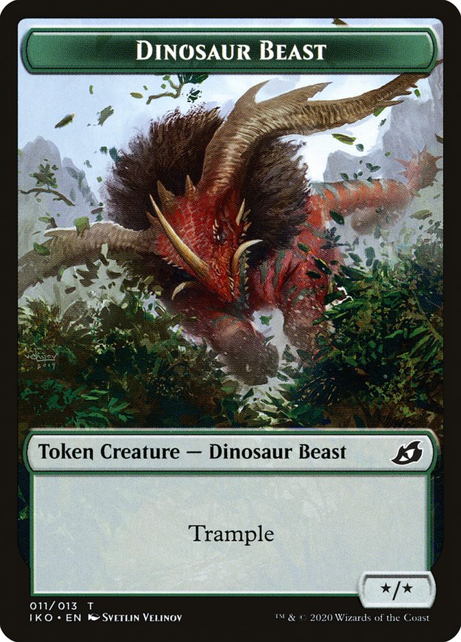 Dinosaur Beast Token [Ikoria: Lair of Behemoths Tokens] | Game Grid - Logan