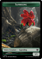 Faerie // Saproling Double-Sided Token [Wilds of Eldraine Commander Tokens] | Game Grid - Logan