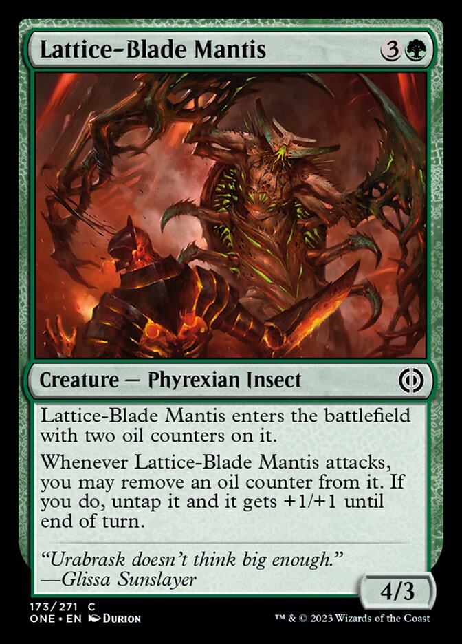 Lattice-Blade Mantis [Phyrexia: All Will Be One] | Game Grid - Logan