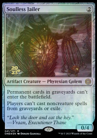 Soulless Jailer [Phyrexia: All Will Be One Prerelease Promos] | Game Grid - Logan