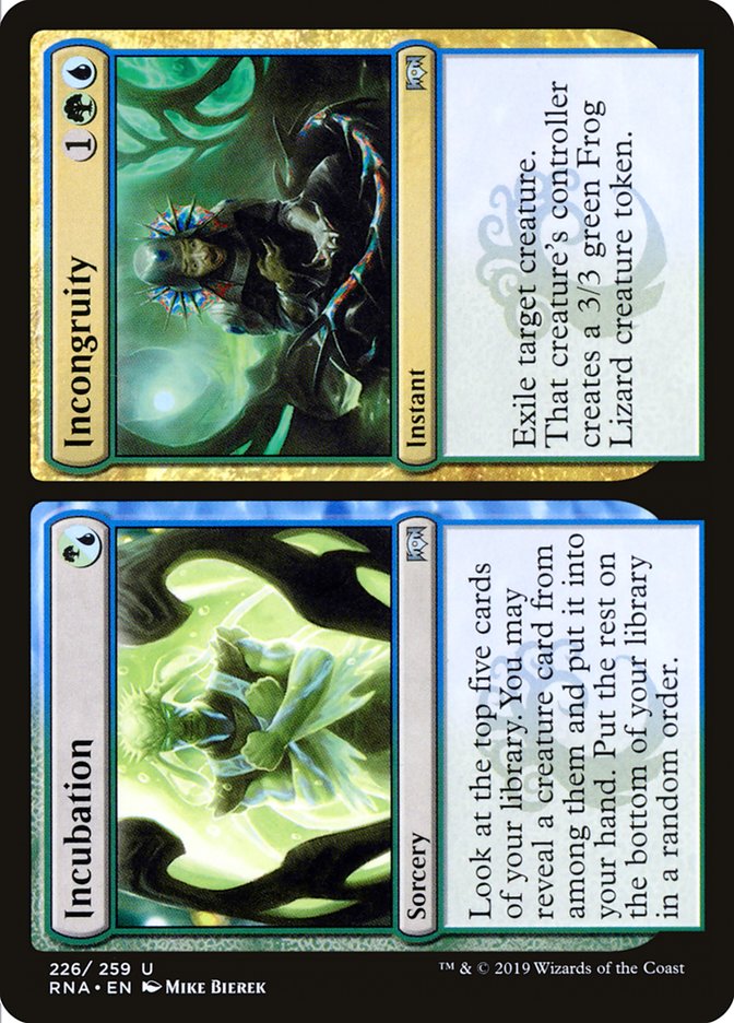 Incubation // Incongruity [Ravnica Allegiance] | Game Grid - Logan