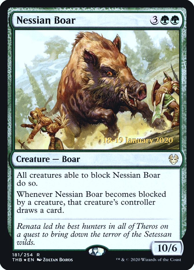Nessian Boar [Theros Beyond Death Prerelease Promos] | Game Grid - Logan