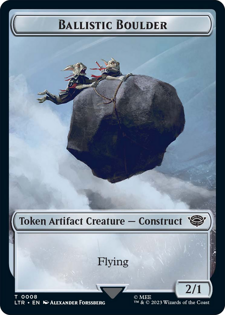 Ballistic Boulder // Food Token (10) Double-Sided Token [The Lord of the Rings: Tales of Middle-Earth Tokens] | Game Grid - Logan