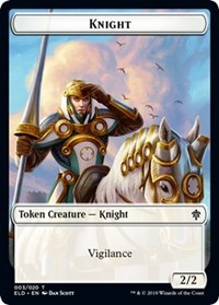 Knight // Food (17) Double-Sided Token [Throne of Eldraine Tokens] | Game Grid - Logan