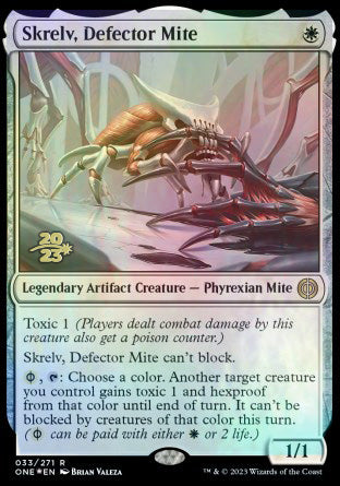 Skrelv, Defector Mite [Phyrexia: All Will Be One Prerelease Promos] | Game Grid - Logan