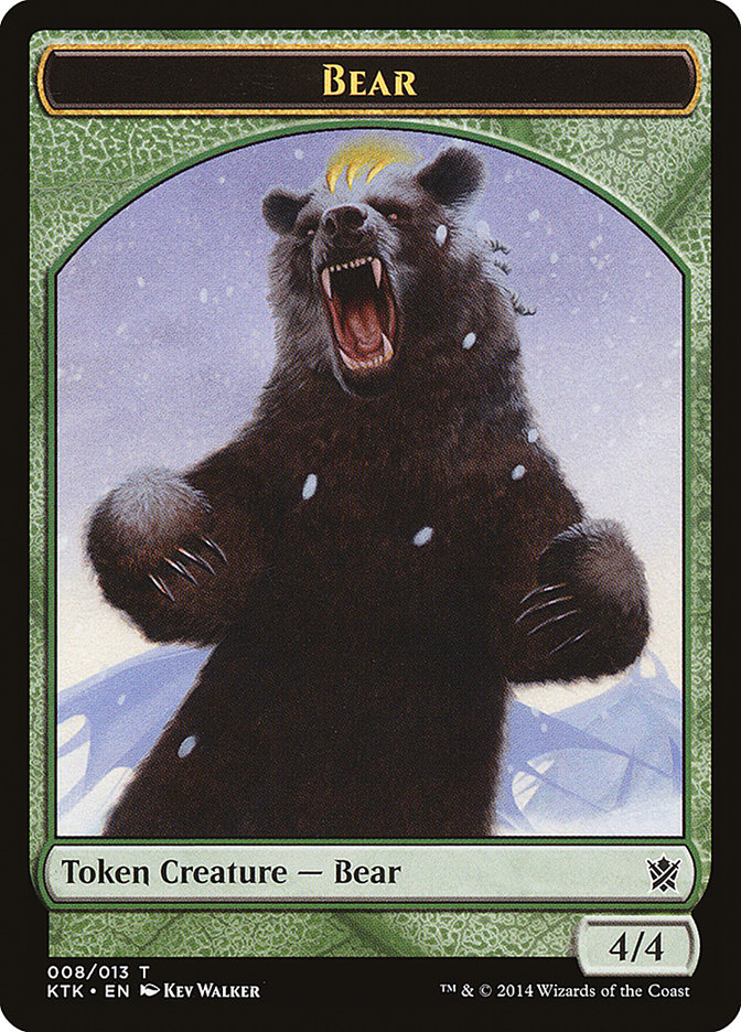 Bear Token [Khans of Tarkir Tokens] | Game Grid - Logan