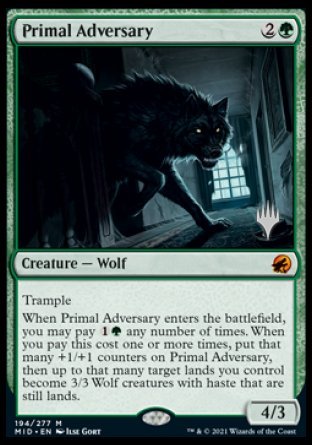 Primal Adversary (Promo Pack) [Innistrad: Midnight Hunt Promos] | Game Grid - Logan